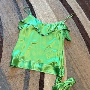 Banana Republic Vibrant Green Satin Camisole